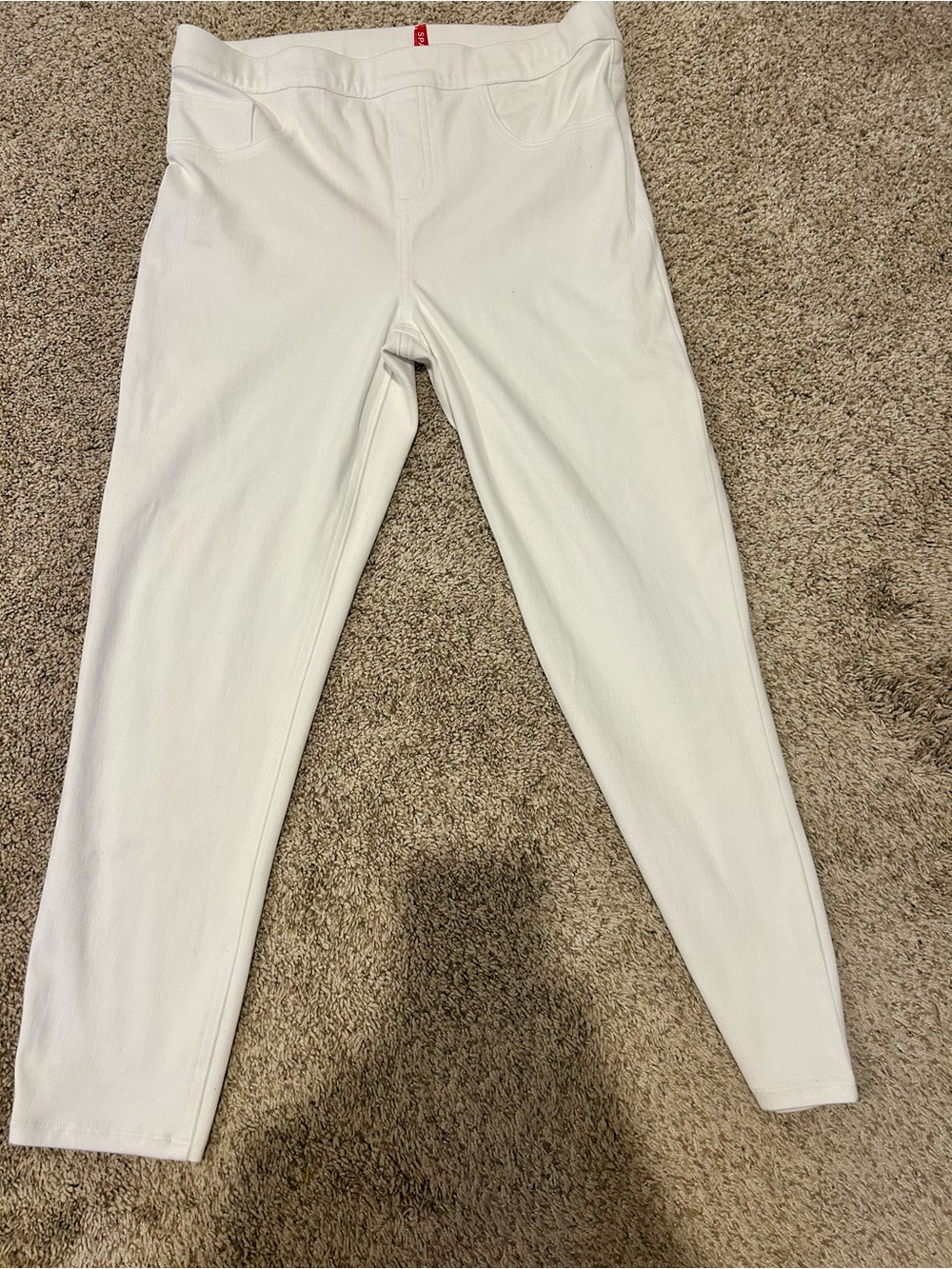 SPANX White High-Waist Ponte Leggings